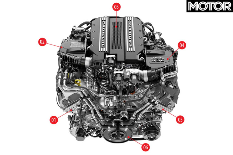 Cadillacs First Twin Turbo V 8 Detailed Front Jpg
