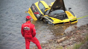 World's fastest Ferrari spins into a lake