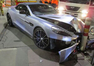 Aston Martin Vanquish crash