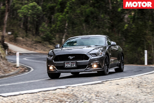 Mustang driving front