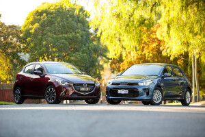 2017 Kia Rio Si v Mazda 2 Genki light hatch comparison review