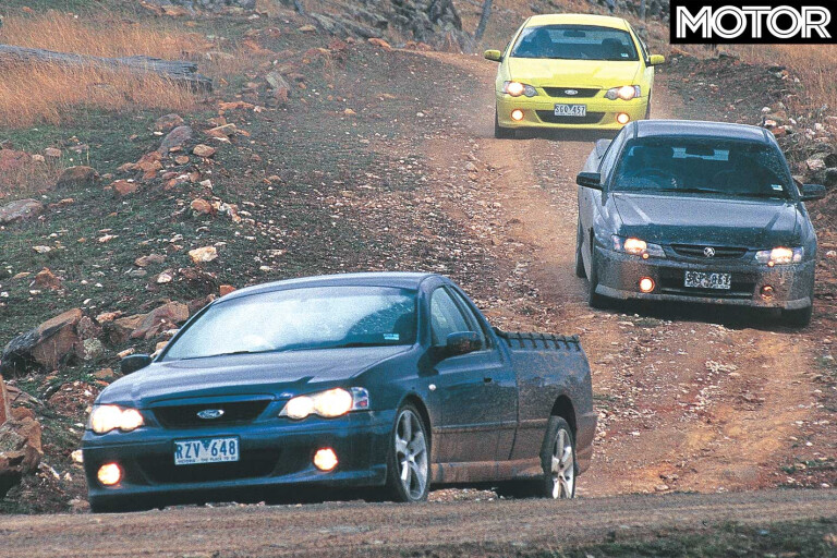2004 Holden SS Ute Ford Falcon XR 6 XR 8 Ute Comparison Drive Jpg