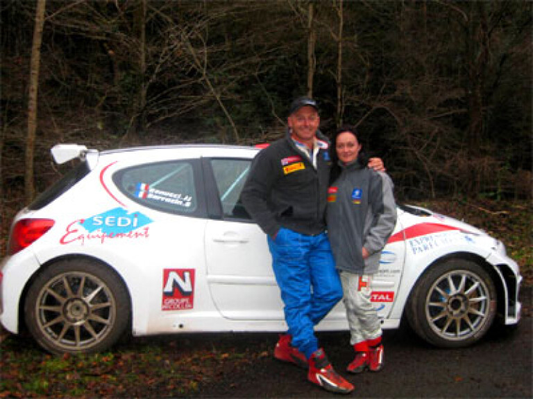 Evans tests Peugeot IRC rally car