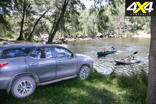 Toyota -parked -next -to -river