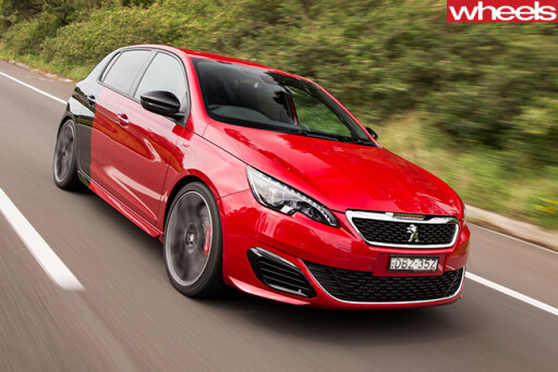 Peugeot -308-gti -driving -front -side -on