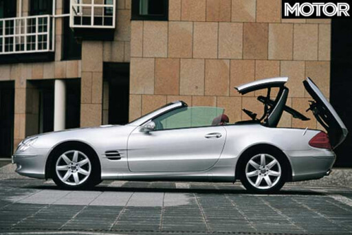 2001 Mercedes-Benz SL500 roof folding mechanism