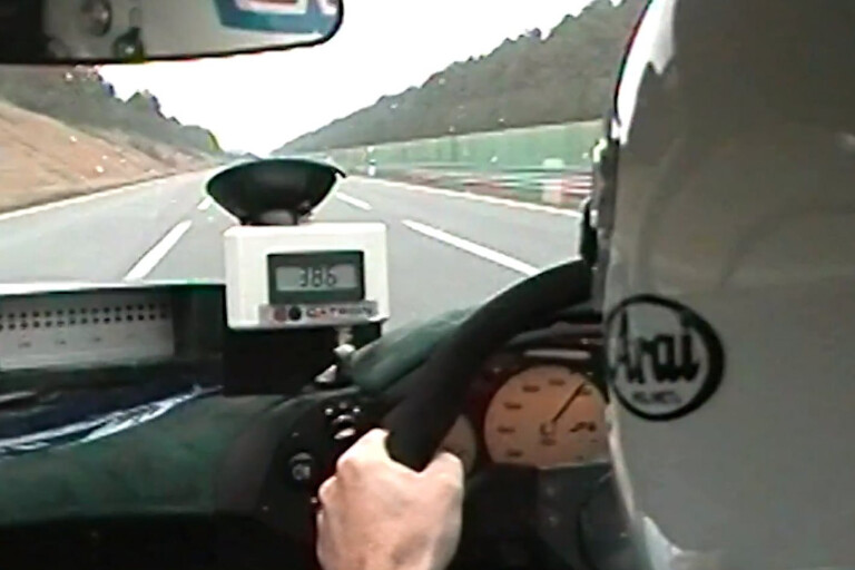 The McLaren F1 sets a production car speed record