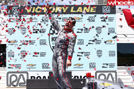 Will -Power -celebrating -win -at -America -Indy