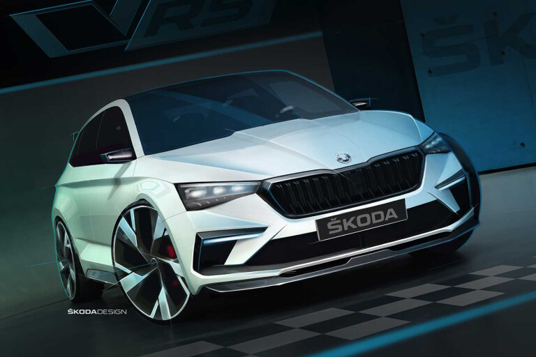Skoda Vision RS Concept Front Sketch Jpg
