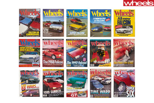 Wheels -ford -Falcon -Covers -celebrating -56-years -of -Australian -manufacturing -1980s
