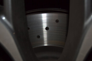 healthy cross-drilled brake disc