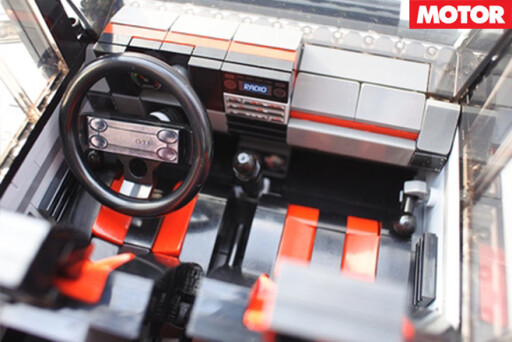 Lego VW Golf GTI interior