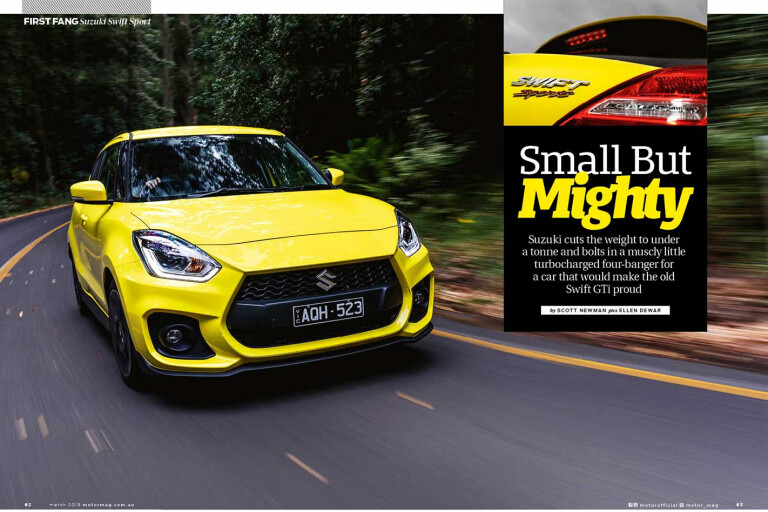 MOTOR Magazine March 2018 Issue Preview Swift Sport Jpg