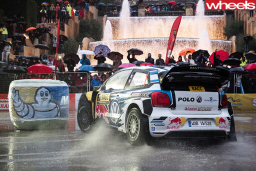 Volkswagen -Polo -WRC-driving -rear
