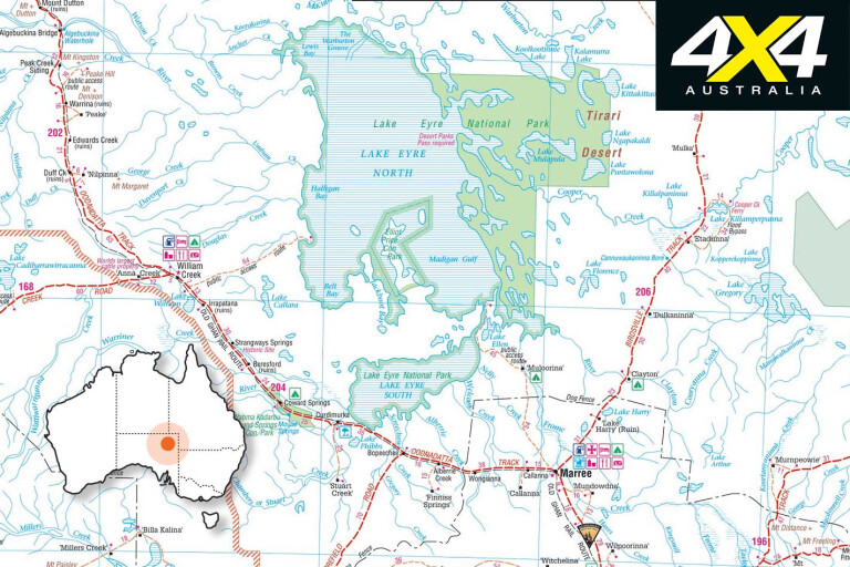 4 X 4 Trip To Lake Eyre SA Map Location Jpg