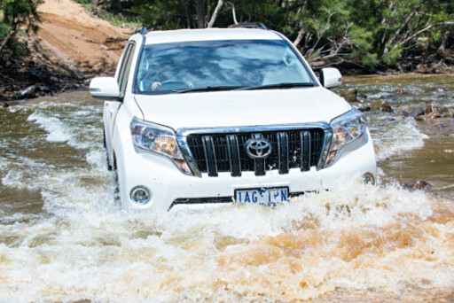 Toyota Prado driving water