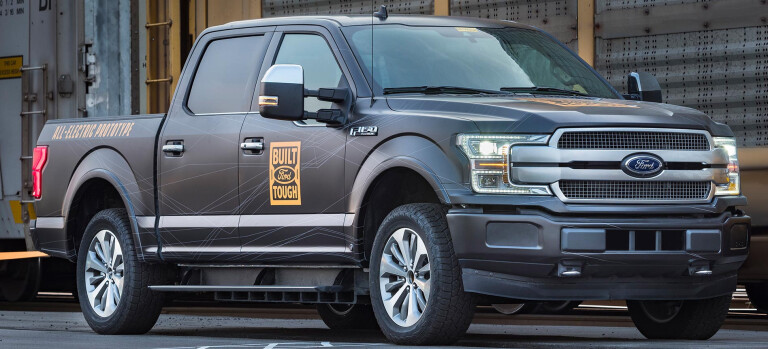 All-electric Ford F-150 prototype tows rail cars news