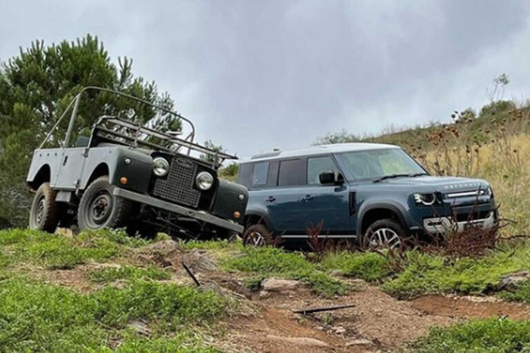 Old and new Defender at the 2020 4x4 of the Year