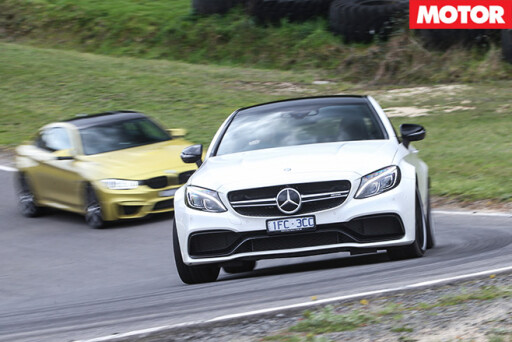 Mercedes -AMG-C63-S-Coupe -vs -BMW-M4-Competition -track