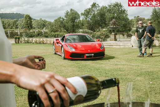 Ferrari -488-GTB-with -wine