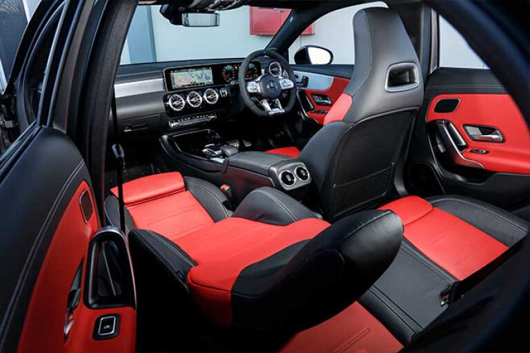 The A45 AMG interior is loaded with equipment as standard