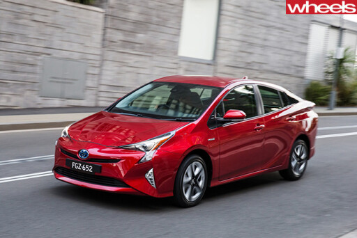 Toyota -Prius -driving -top -side