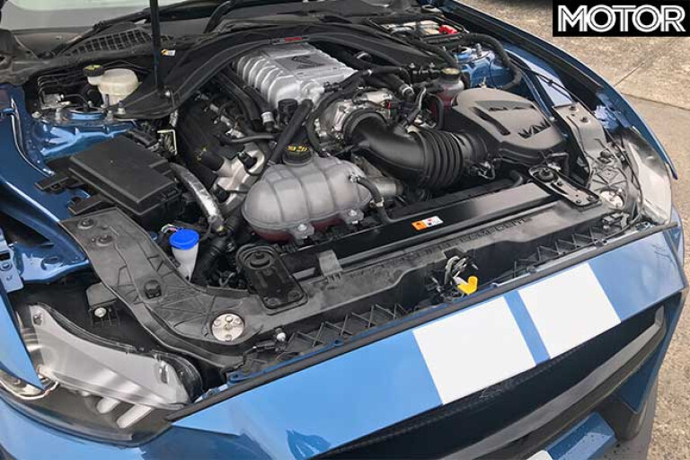 Supercharged 5.2-litre V8 in a Shelby GT500.