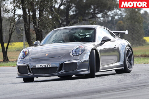 Porsche 911 GT3 driving