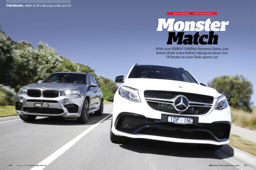 MOTOR-February -2016-BMW-X5-M-vs -Mercedes -AMG-GLE-63