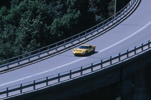 Lamborghini Muira driving on highway