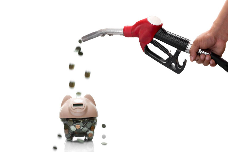 fuel pump with money