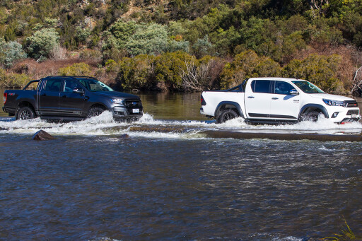 Toyota Hilux TRD vs Ford Ranger FX4 offroading