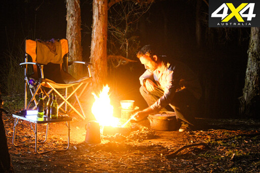 Night campfire