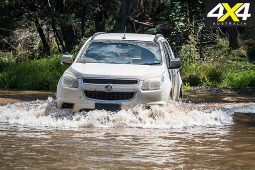 Holden colorado front water driving