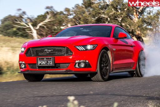 Red -Ford -Mustang -rear