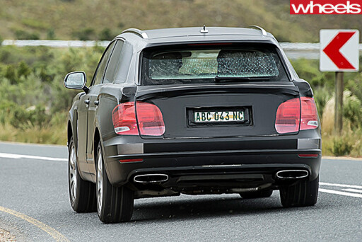 Bentley -Bentayga -driving -rear