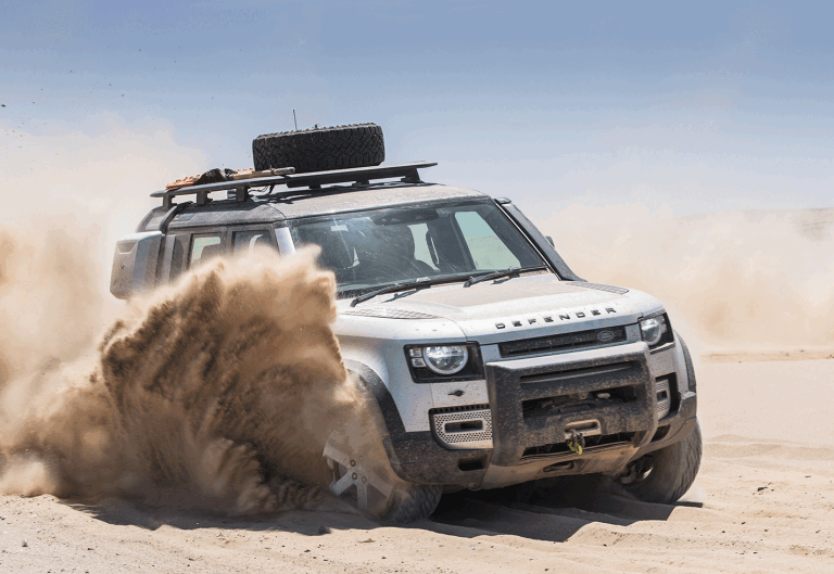 Land Rover Defender extreme off-roading