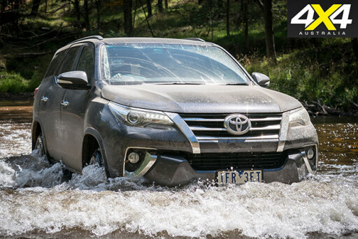 Toyota fortuner water driving