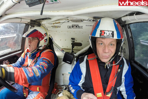 Andy -Enright -in -Isuzu -D-Max -Dakar -driving -Wheels -Rally -Australia