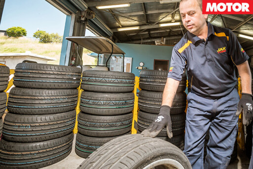 Tyres in the garage