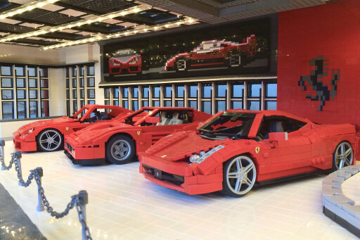 Lego Ferrari dealership cars