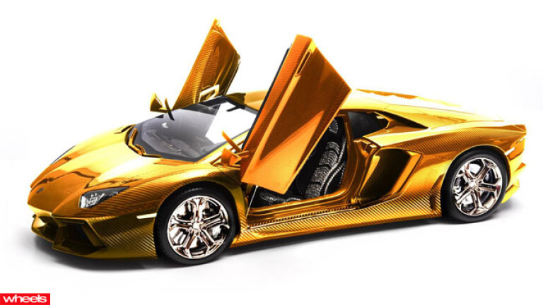 For the man who has everything, and we mean everything, we bring you this – the $7.8 million gold Lamborghini Aventador model.