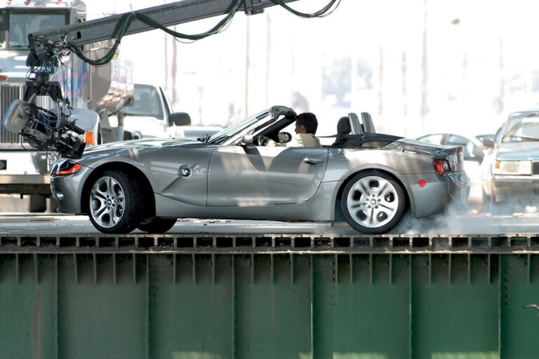BMW Z4 on set of The Hire