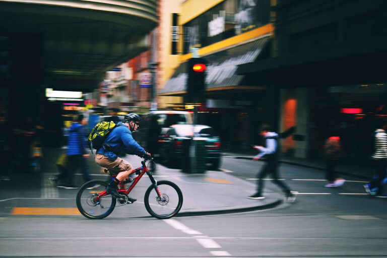 Cyclist in Melbourne