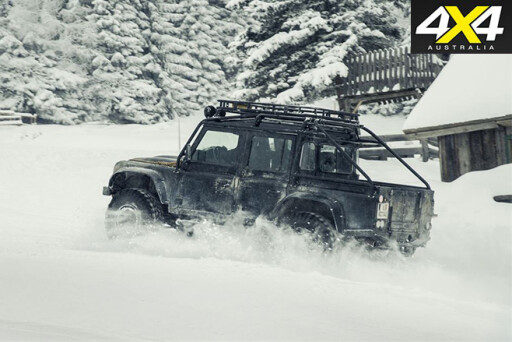 Defender in the snow