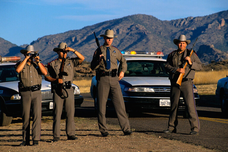 Texas State Troopers waiting for a Chev SS_main