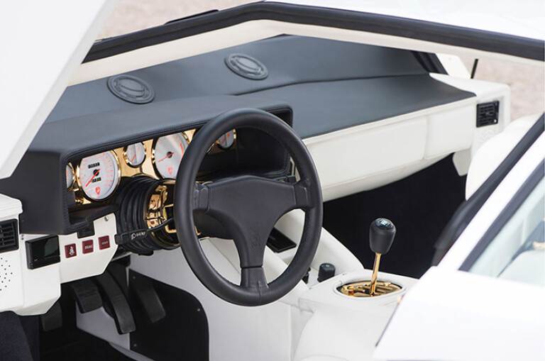 Lamborghini Countach QV gold plated interior
