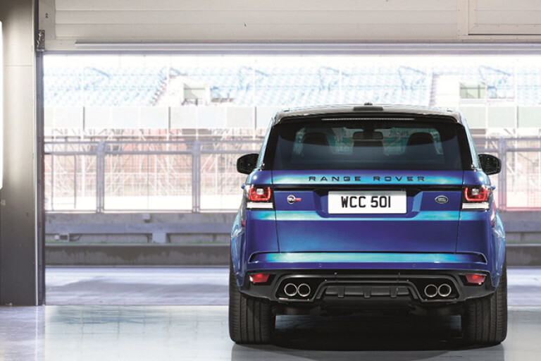 Blue Range Rover Sport Svr Parked Jpg
