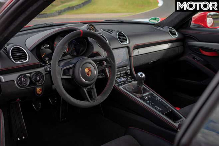 Porsche 718 Cayman GT4 interior cockpit