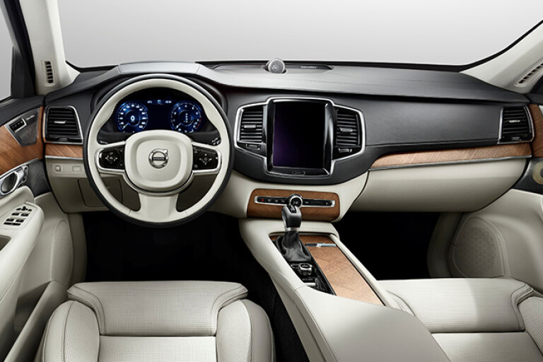Volvo XC-90 dashboard touchscreen and interior
